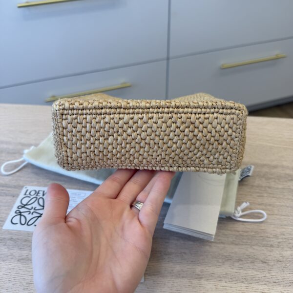 Loewe A5 Raffia & Leather Tote Bag