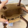Loewe A5 Raffia & Leather Tote Bag