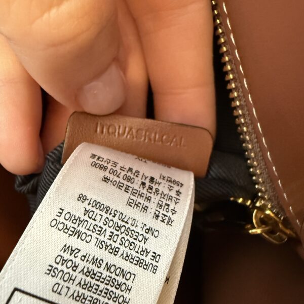 Burberry Calfskin Vintage Check Two Handle Title Bag Archive Beige