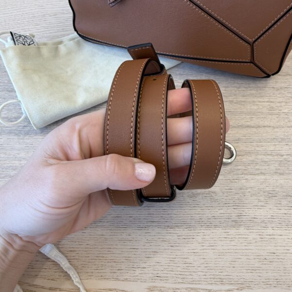 Loewe Calfskin Small Puzzle Bag Tan