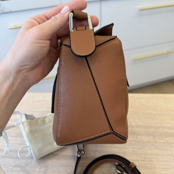 Loewe Calfskin Small Puzzle Bag Tan