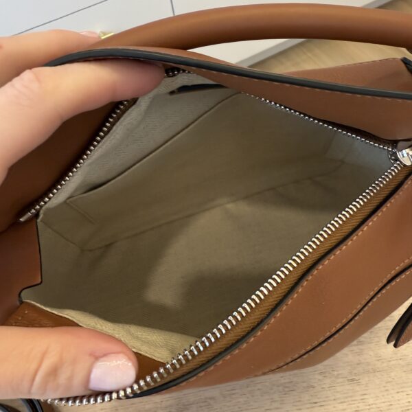 Loewe Calfskin Small Puzzle Bag Tan
