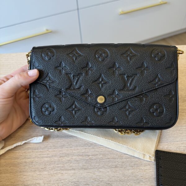 Louis Vuitton Empreinte Pochette Felicie Chain Wallet Noir