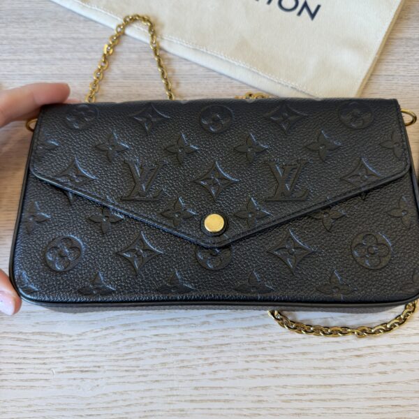 Louis Vuitton Empreinte Pochette Felicie Chain Wallet Noir