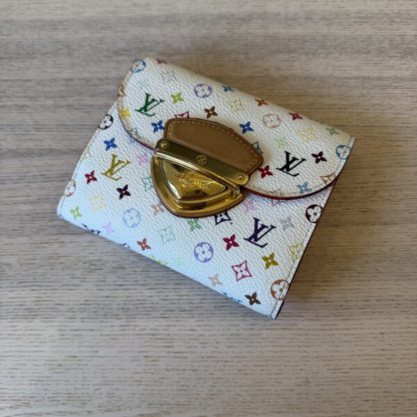 Louis Vuitton Monogram Multicolor Joey Wallet White