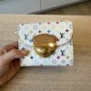 Louis Vuitton Monogram Multicolor Joey Wallet White