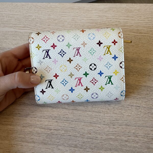 Louis Vuitton Monogram Multicolor Joey Wallet White