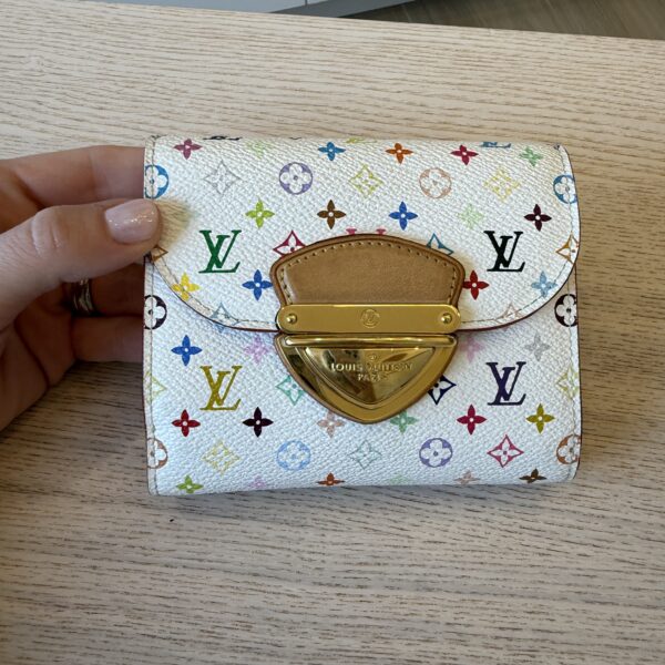 Louis Vuitton Monogram Multicolor Joey Wallet White