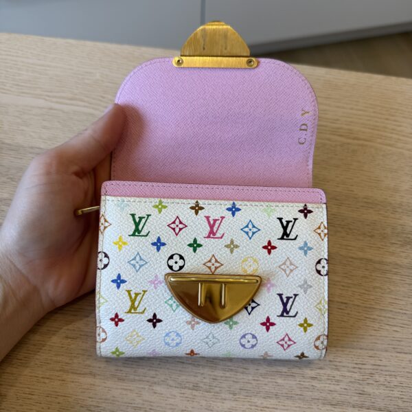 Louis Vuitton Monogram Multicolor Joey Wallet White