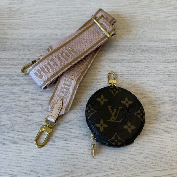 Louis Vuitton Monogram Multi Pochette Accessories Rose Strap and Coin Holder