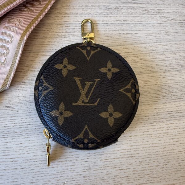 Louis Vuitton Monogram Multi Pochette Accessories Rose Strap and Coin Holder