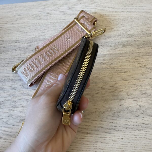 Louis Vuitton Monogram Multi Pochette Accessories Rose Strap and Coin Holder