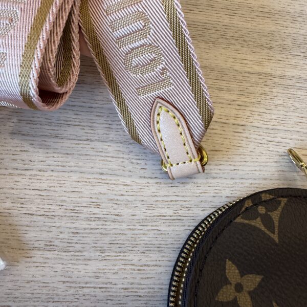 Louis Vuitton Monogram Multi Pochette Accessories Rose Strap and Coin Holder