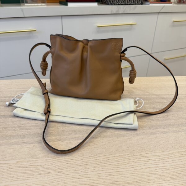 Loewe Mini Flamenco Clutch in Nappa Calfskin Tan