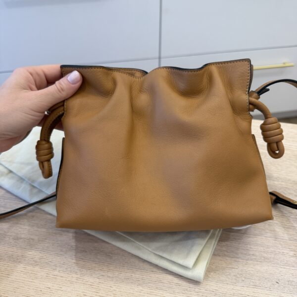 Loewe Mini Flamenco Clutch in Nappa Calfskin Tan