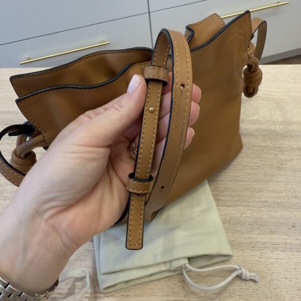 Loewe Mini Flamenco Clutch in Nappa Calfskin Tan