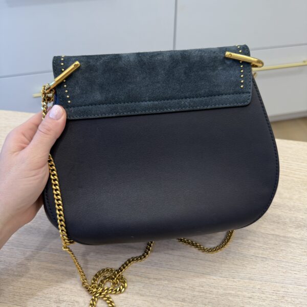 Chloe Drew Crossbody Bag Studded Leather and Suede Small