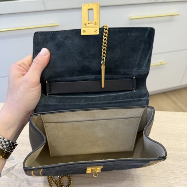 Chloe Drew Crossbody Bag Studded Leather and Suede Small