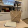 Loewe x Paula’s Ibiza Medium Puzzle Fold Tote Bag in Raffia with Leather Handles