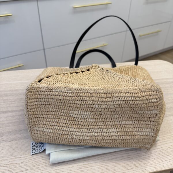 Loewe x Paula’s Ibiza Medium Puzzle Fold Tote Bag in Raffia with Leather Handles