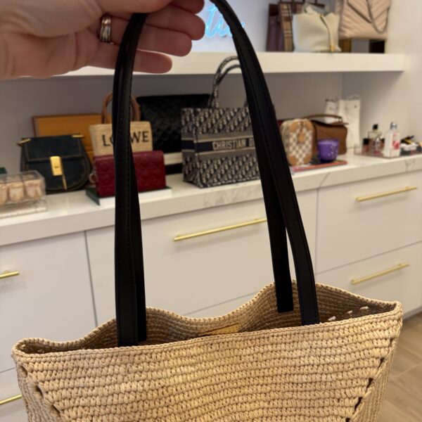 Loewe x Paula’s Ibiza Medium Puzzle Fold Tote Bag in Raffia with Leather Handles