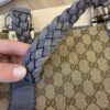 Gucci Monogram Medium Bamboo Bar Tote Blue