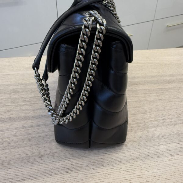 Saint Laurent (YSL) Loulou Small In Quilted Leather Black and Silver Hardware