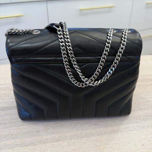 Saint Laurent (YSL) Loulou Small In Quilted Leather Black and Silver Hardware