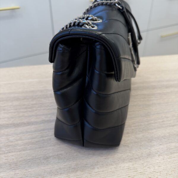 Saint Laurent (YSL) Loulou Small In Quilted Leather Black and Silver Hardware