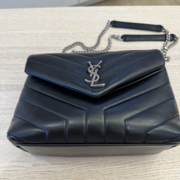 Saint Laurent (YSL) Loulou Small In Quilted Leather Black and Silver Hardware