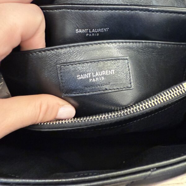 Saint Laurent (YSL) Loulou Small In Quilted Leather Black and Silver Hardware