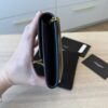 Saint Laurent Grain De Poudre Uptown Chain Wallet Dark Black & Gold Hardware
