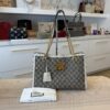 Gucci GG Supreme Monogram Medium Padlock Tote White