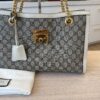 Gucci GG Supreme Monogram Medium Padlock Tote White