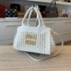 Miu Miu Raffia-Effect Woven Handbag