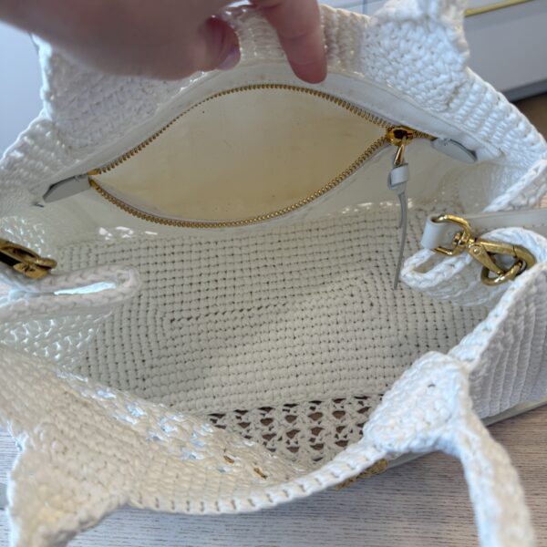 Miu Miu Raffia-Effect Woven Handbag