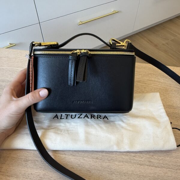 Altuzarra Vanity Leather Bag Black Gold Hardware