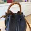 Chloe Marcie Bucket Bag in Grained Leather Black and Tan