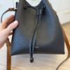 Chloe Marcie Bucket Bag in Grained Leather Black and Tan