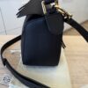 Loewe Puzzle Small Leather Woven Top-Handle Bag Black and Gold Hardware
