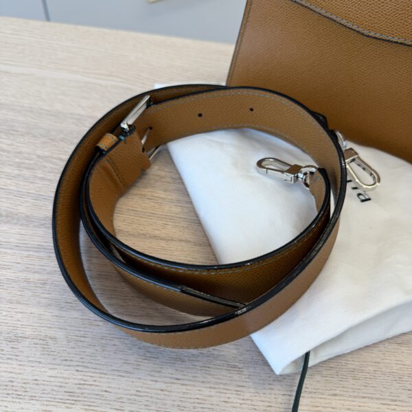Valextra Pocket Crossbody Bag Havana Brown
