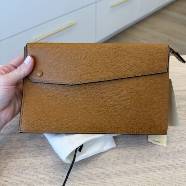 Valextra Pocket Crossbody Bag Havana Brown