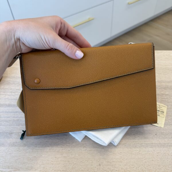 Valextra Pocket Crossbody Bag Havana Brown