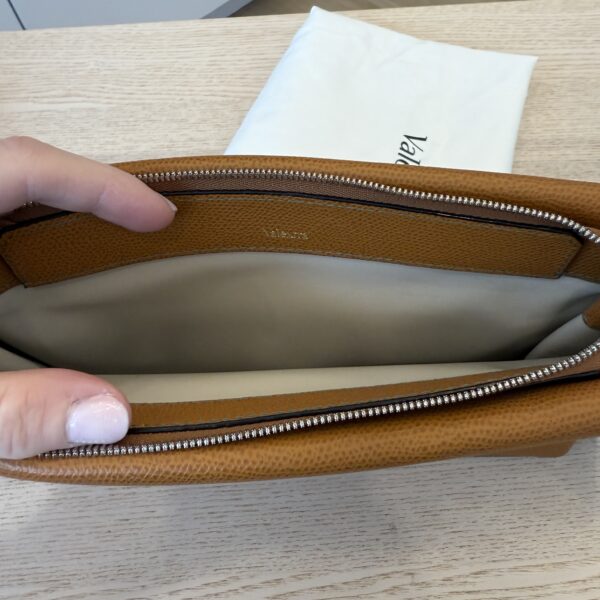 Valextra Pocket Crossbody Bag Havana Brown