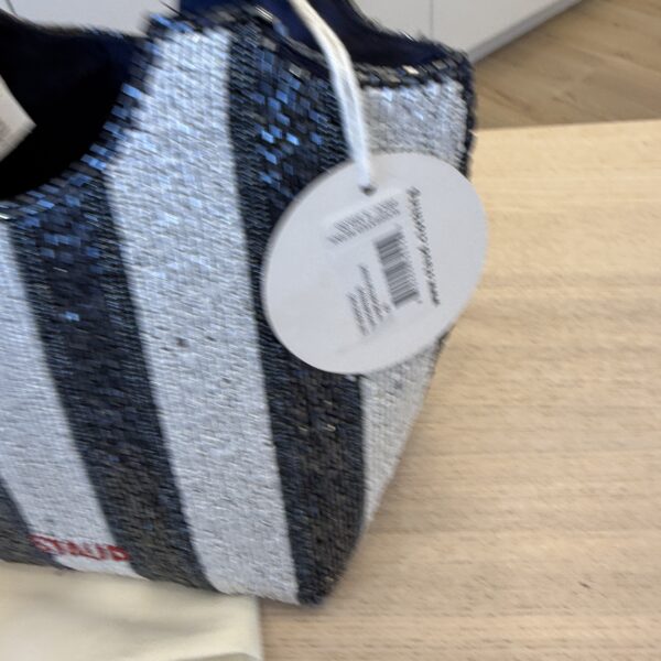 Staud Cote Beaded Bag Breton Stripe