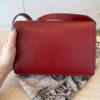 Gucci Textured Calfskin Small Torchon GG Ring Shoulder Bag New Cherry Red