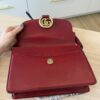 Gucci Textured Calfskin Small Torchon GG Ring Shoulder Bag New Cherry Red