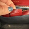 Gucci Textured Calfskin Small Torchon GG Ring Shoulder Bag New Cherry Red