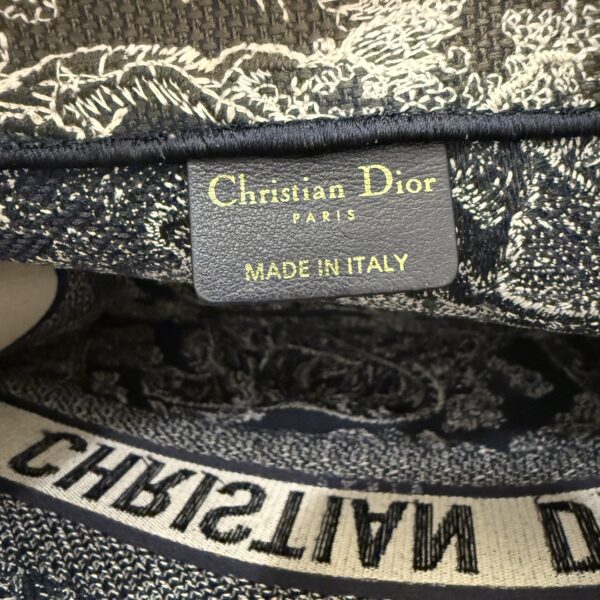 Christian Dior Canvas Embroidered Small Dioriviera Toile De Jouy Book Tote Blue