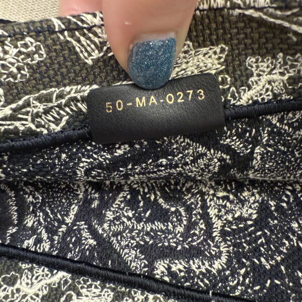 Christian Dior Canvas Embroidered Small Dioriviera Toile De Jouy Book Tote Blue